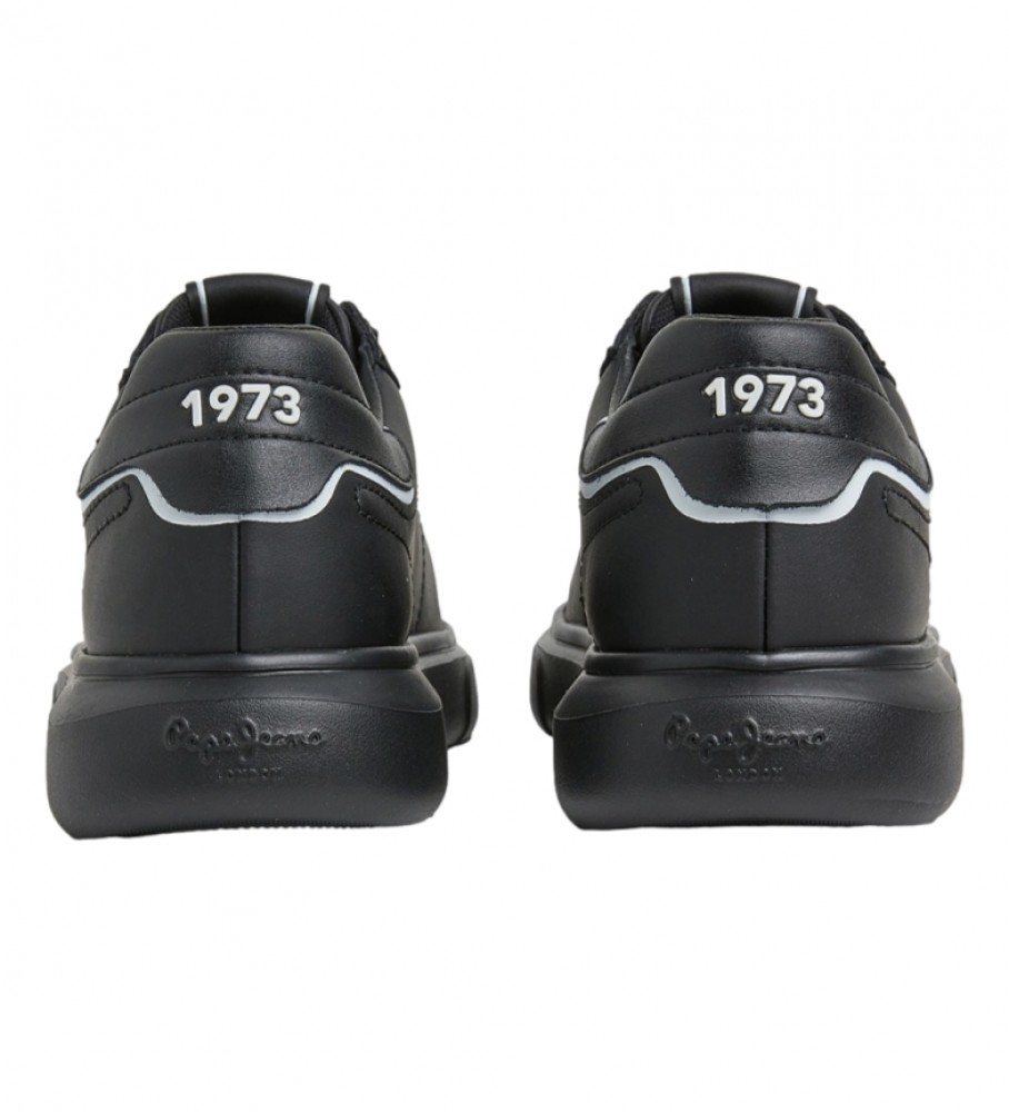 Tênis Pepe Jeans Eaton Basic de couro, preto