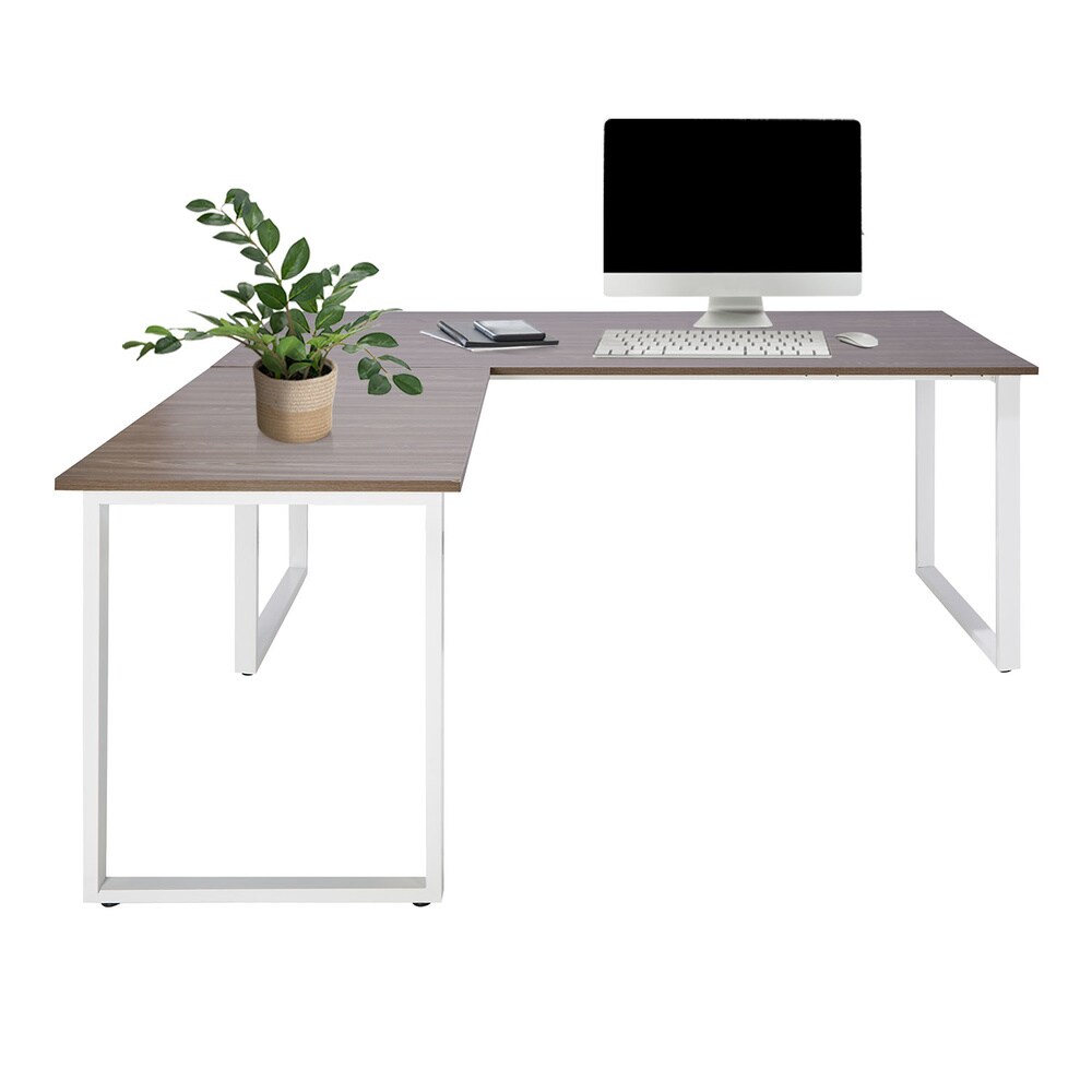Eckschreibtisch WORKSPACE XL I Melaminharzbeschichtete Spanplatte, Gestell pulverbeschichteter Stahl hjh OFFICE