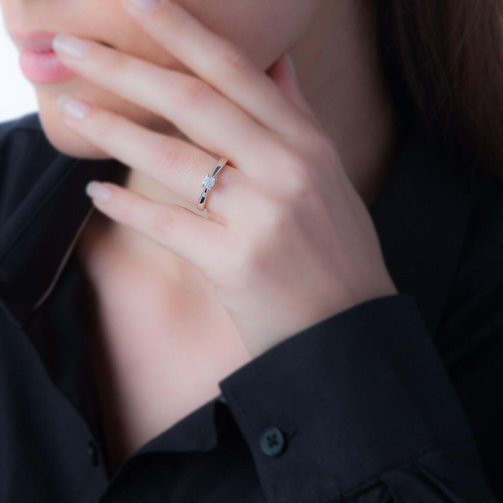 Bague Solitaire Collection Grace Or Blanc Diamant