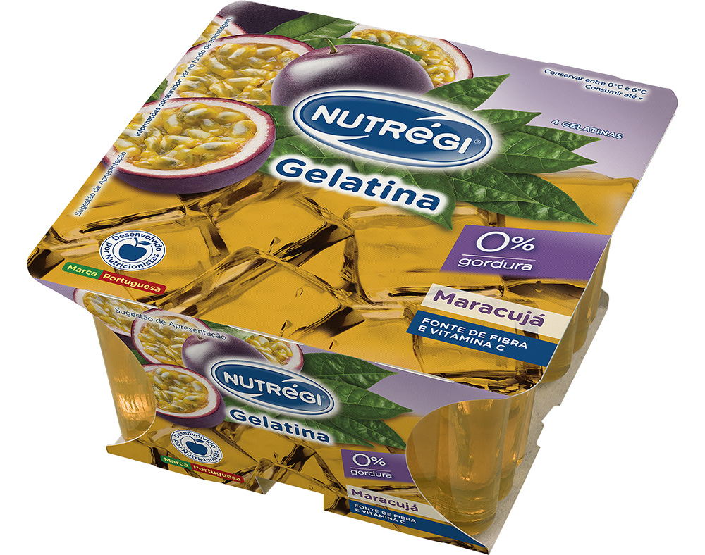 GELATINA NUTRÉGI MARACUJÁ 4X100G