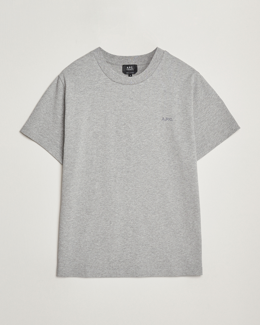 A.P.C. Embroidered APC T-Shirt Heather Grey