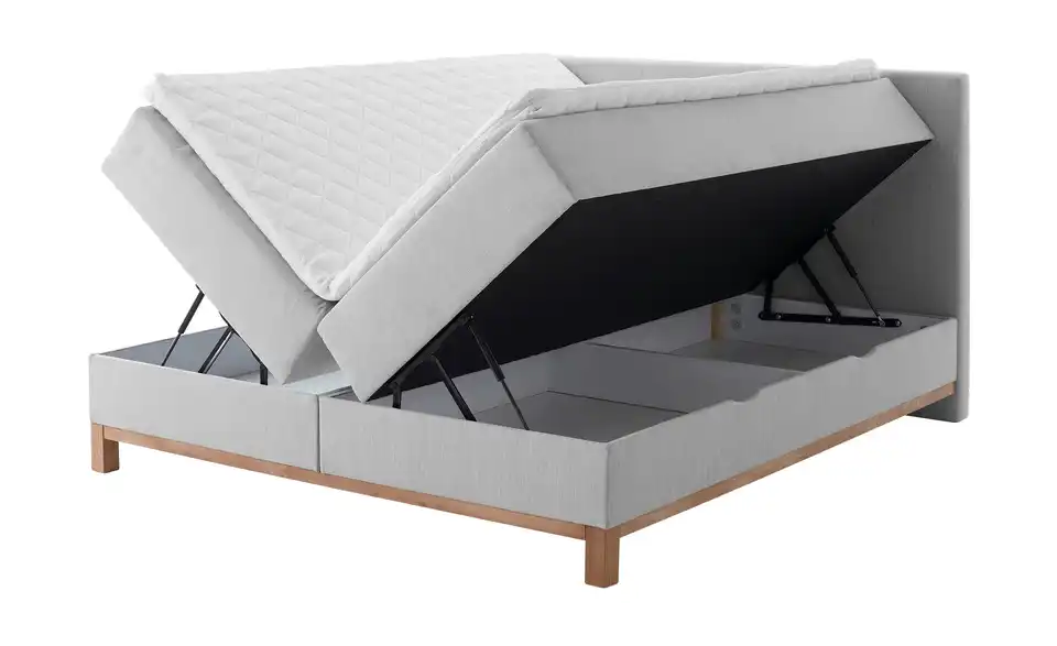 Boxspringbett Catania Hellgrau 180 cm