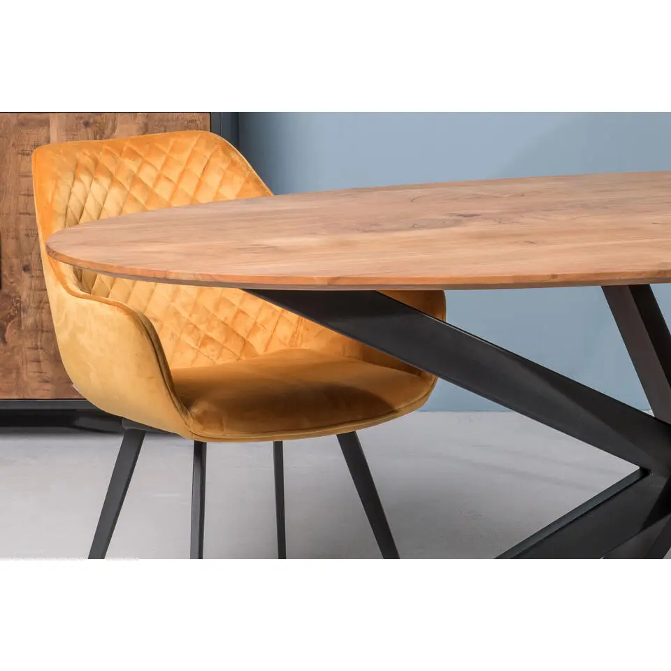 Livingfurn - Eetkamertafel Oslo - AcasiaHout - 180cm - Bruin