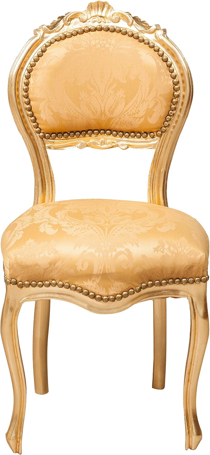 Biscottini Barock Stuhl 44X41X89 cm | Esszimmerstuhl handwerklich | Sessel & stühle Barock | Möbel für Schlaf- und Wohnzimmer