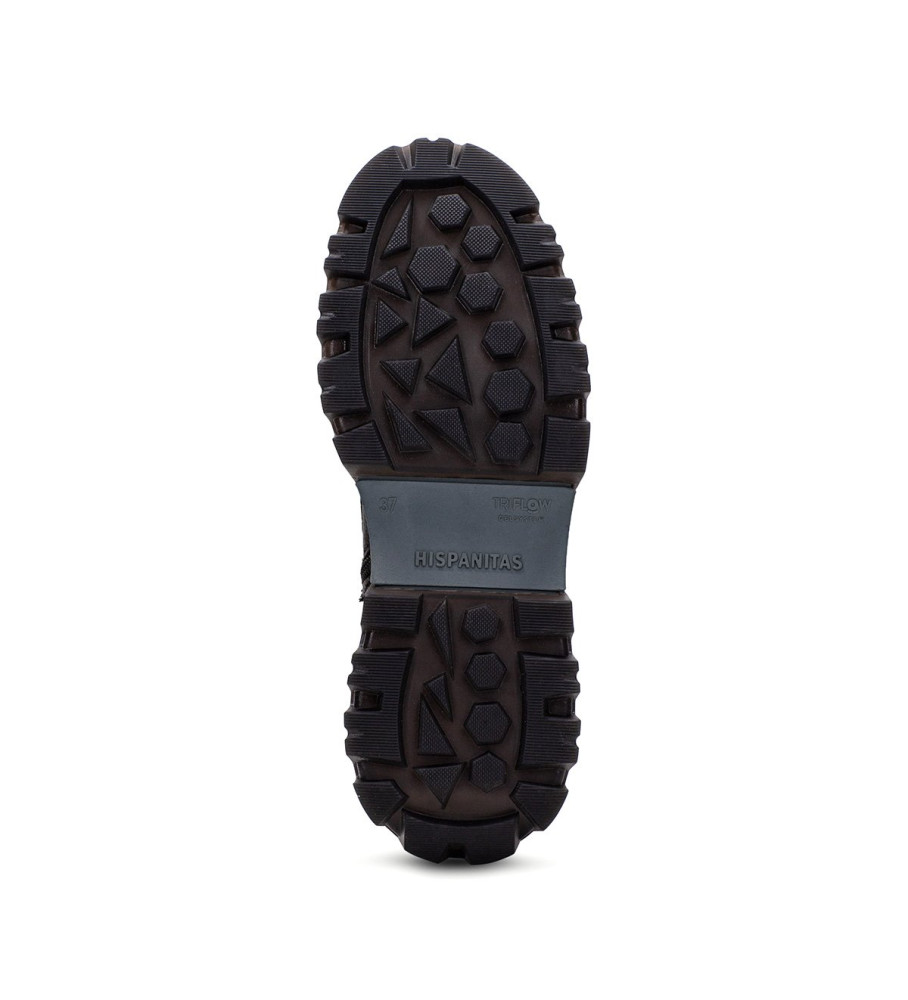 Botas de tornozelo Hispanitas Meryl em couro preto e azul marinho