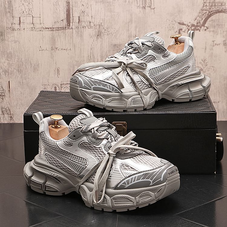 Mr Ozera - Platform Panel Mesh Sneakers