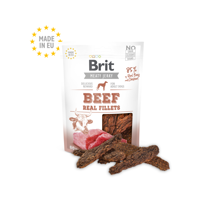 Brit Jerky - filets de boeuf pour chien