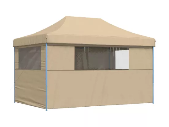 Tente de réception pliable escamotable avec 4 parois latérales