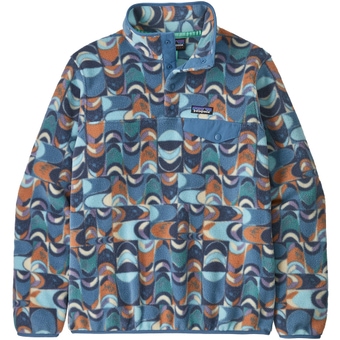 Patagonia Lightweight Synchilla Snap-T Pullover Swallowtail Geo: Still Blue Damen