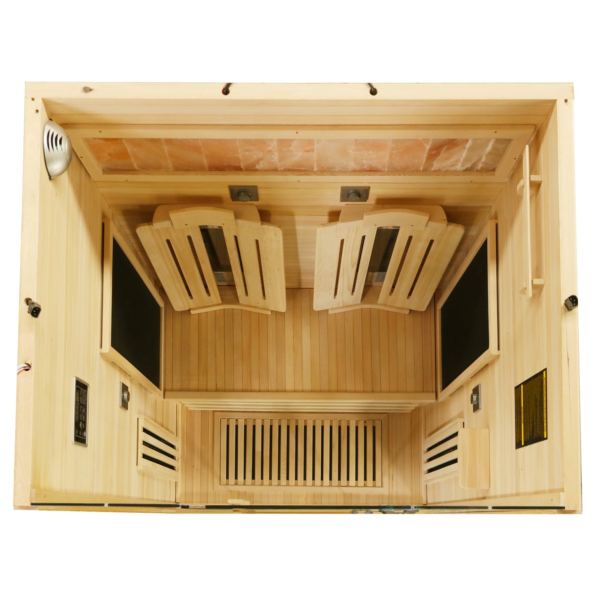 Dewello® Infraroodcabine Infraroodsauna SALTCOATS 135cm x 105cm incl. 4 full spectrum emitters, 4 koolstof emitters, 2 personen