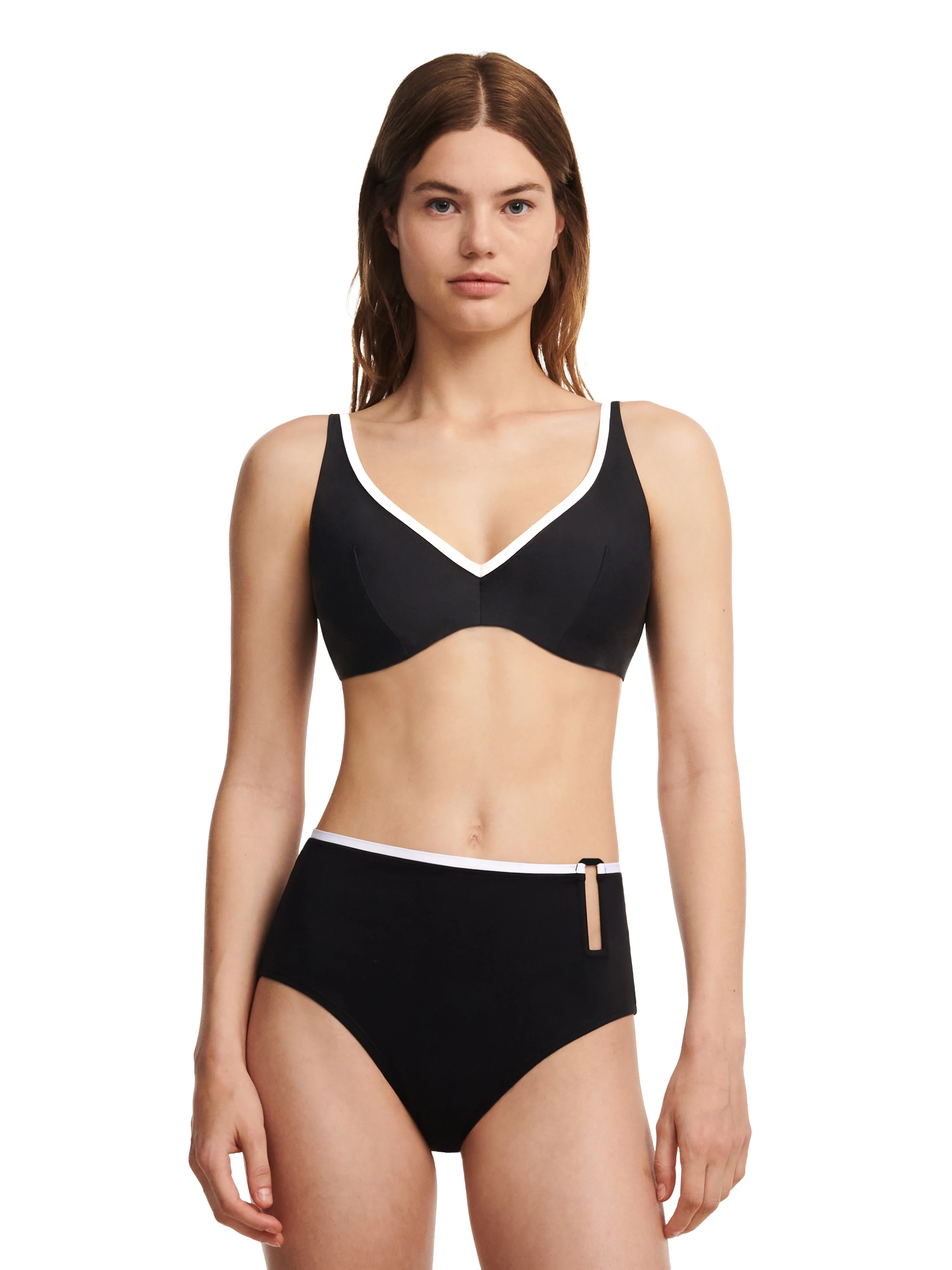 AUTHENTIC - Bas de maillot de bain culotte taille haute | Noir