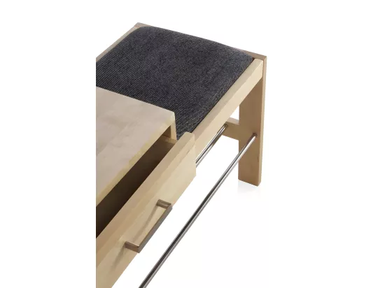 Banc de rangement pour chaussures en bouleau naturel