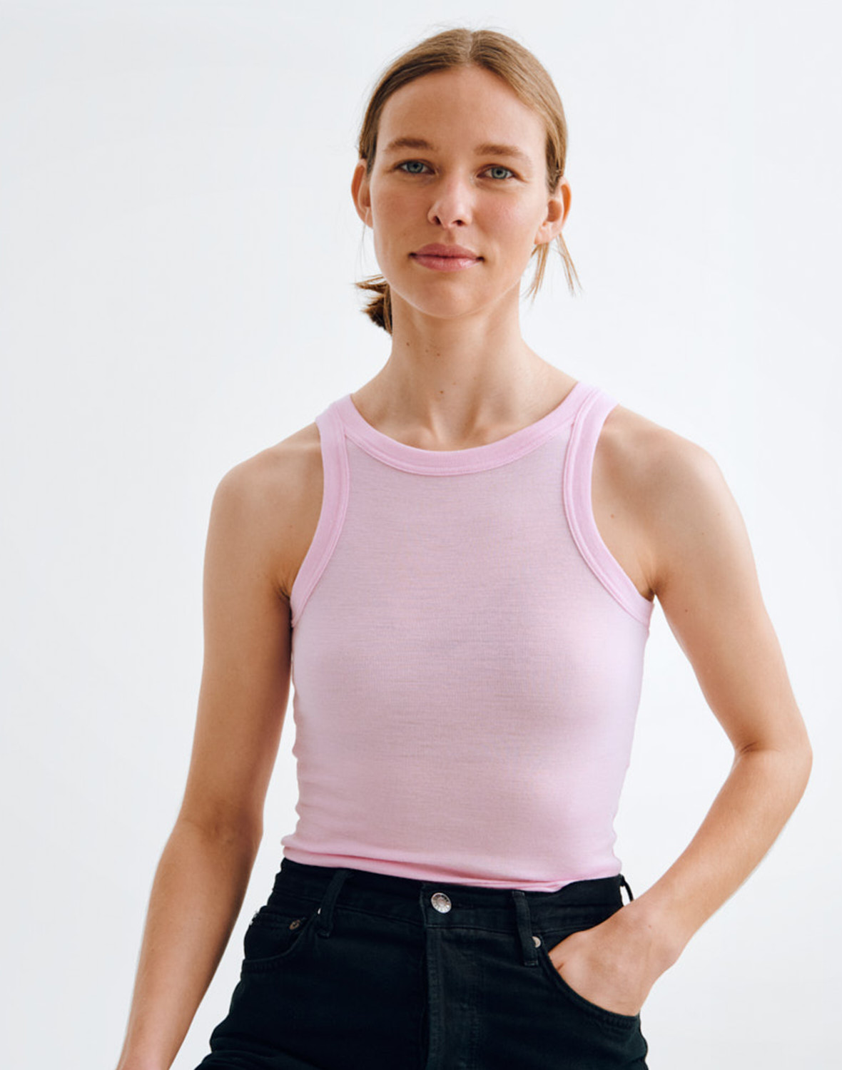 Tanktop van merinowol/zijde voor dames
