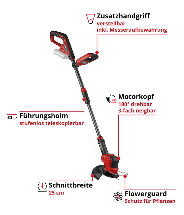 Einhell Akku-Rasentrimmer GE-CT 18/25-1