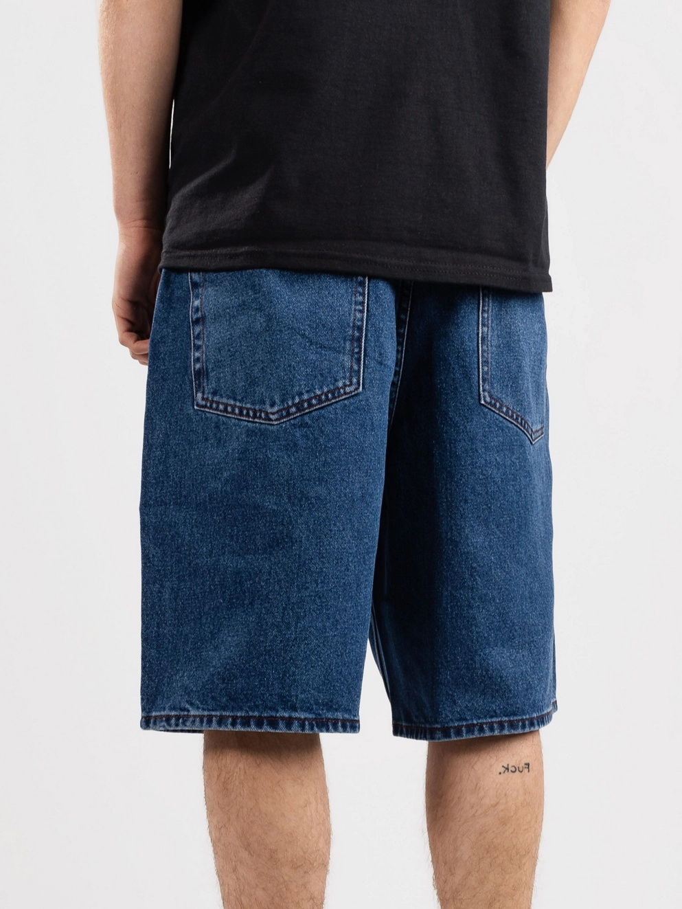 Volcom Billow Denim Shorts oliver mid blue