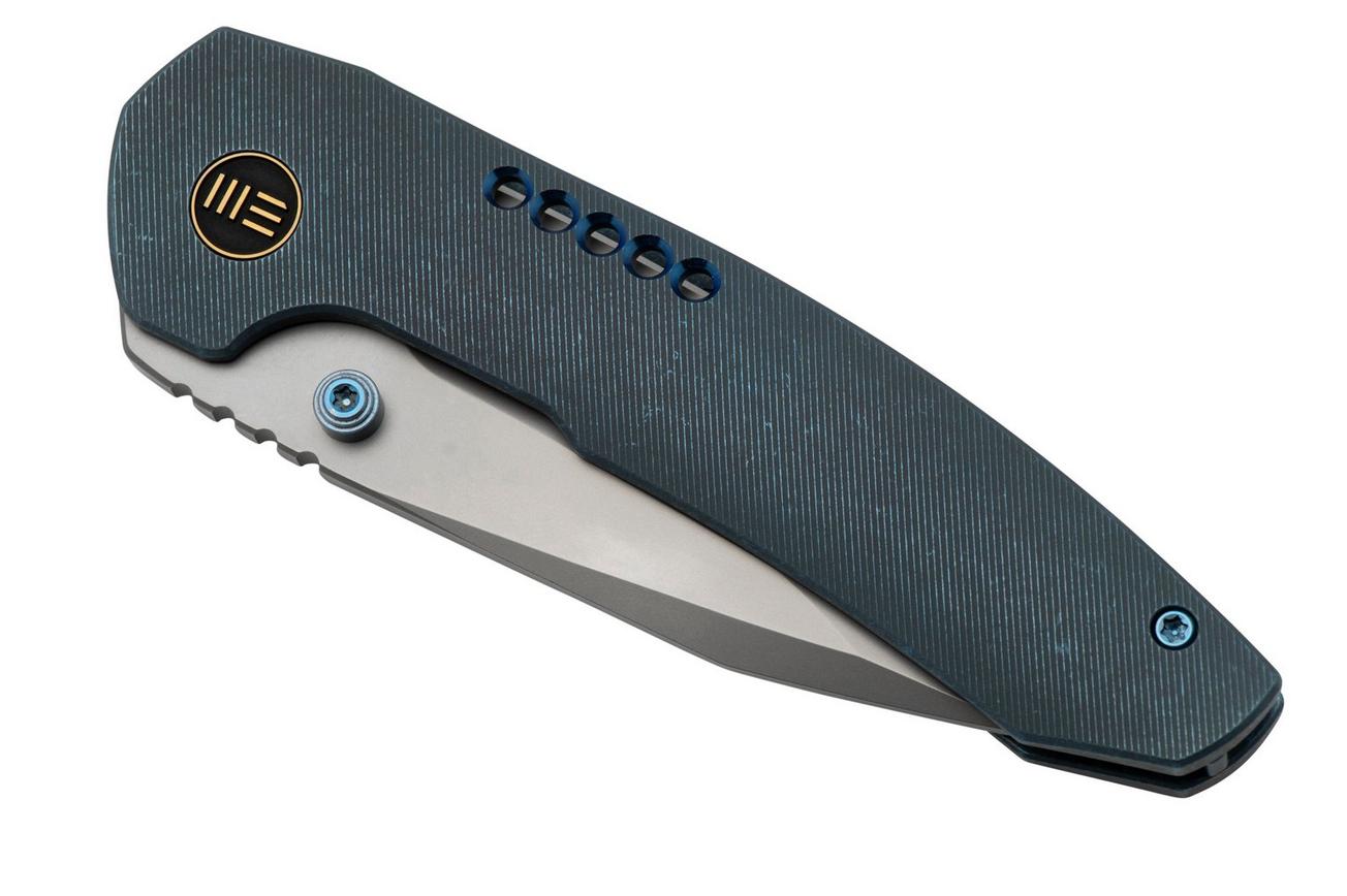 WE Knife Trogon WE22002B-1 Blue Titanium, Bead Blasted CPM 20CV zakmes