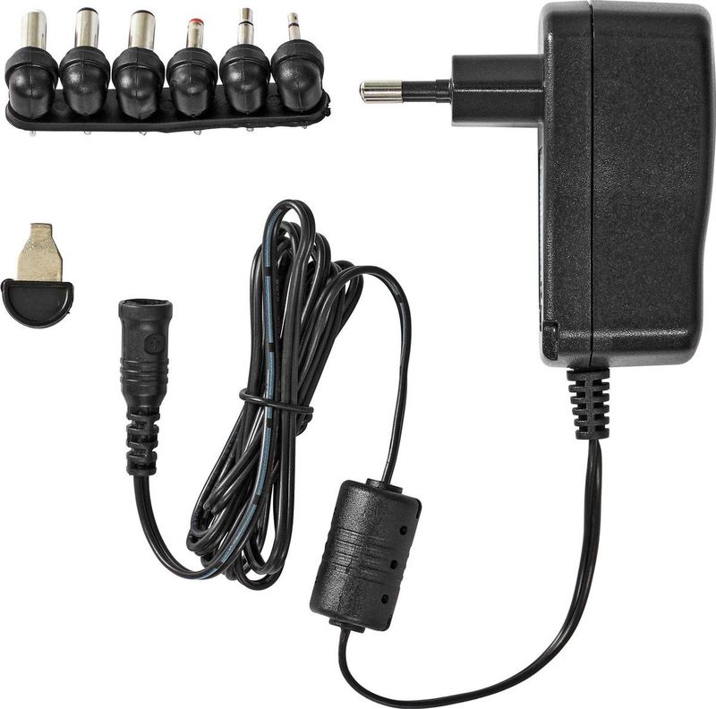 Allteq - Universele AC / DC Adapter - Zwart - 600mA - 1.8 Meter