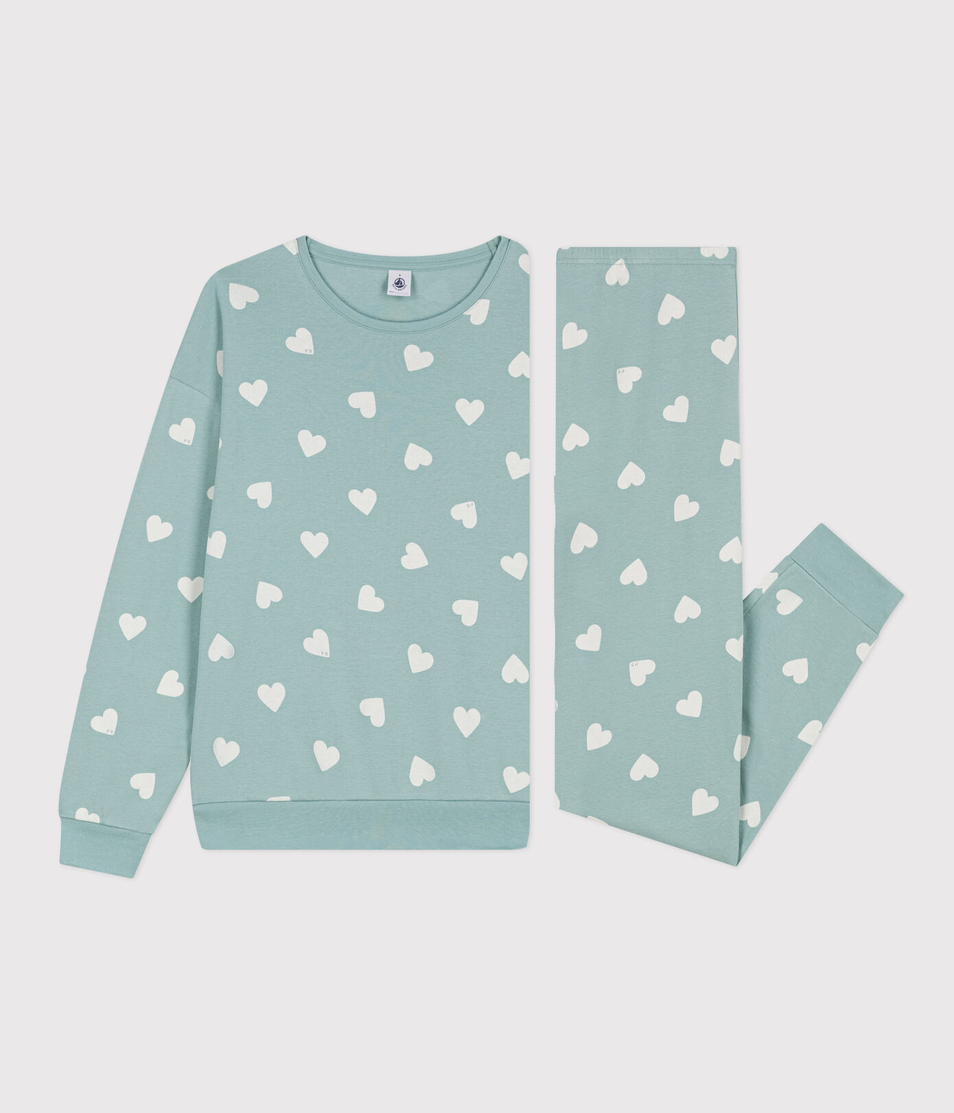 Pyjama cœur femme en coton