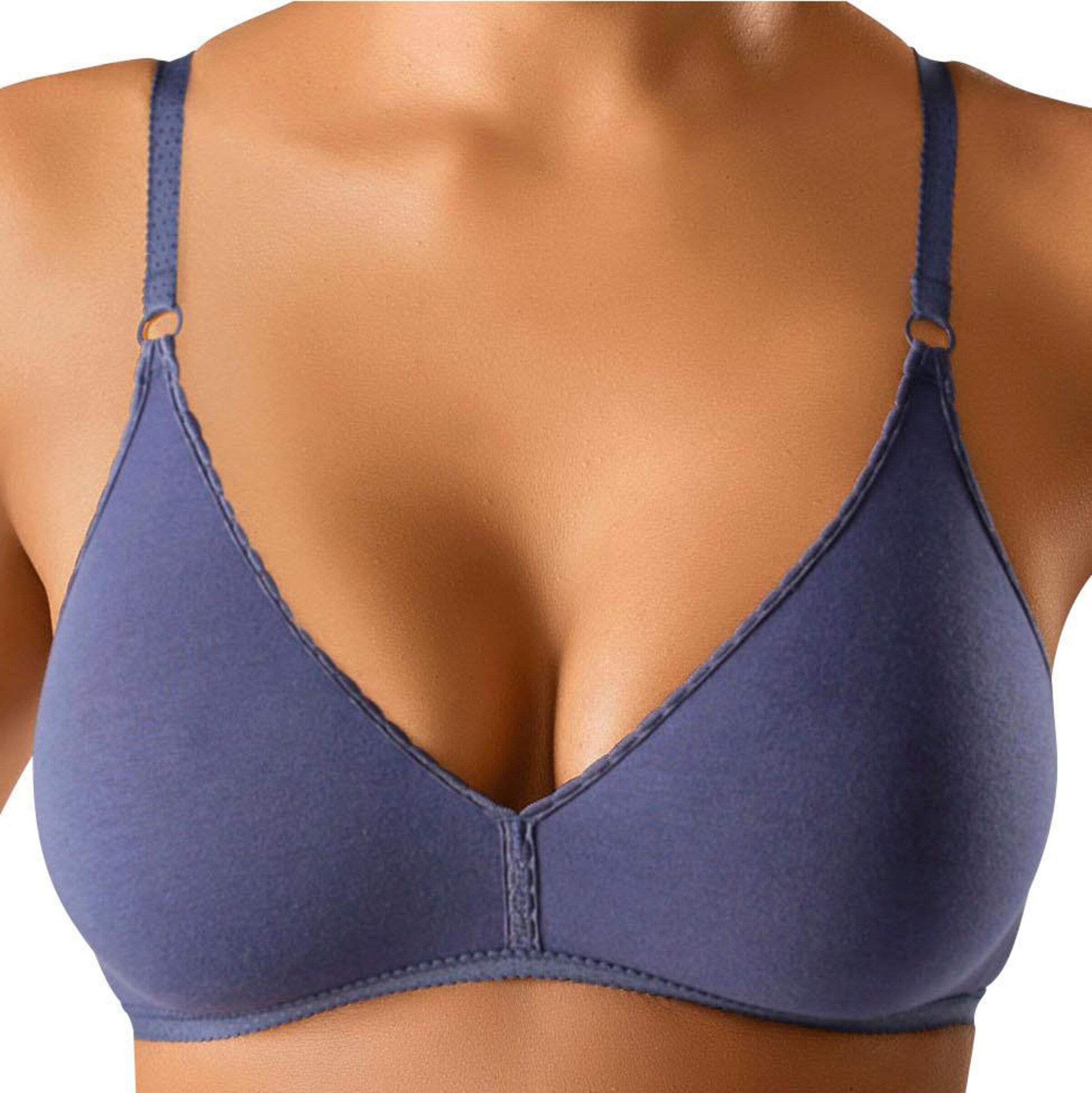 petite fleur Bralette-BH in marine+weiß