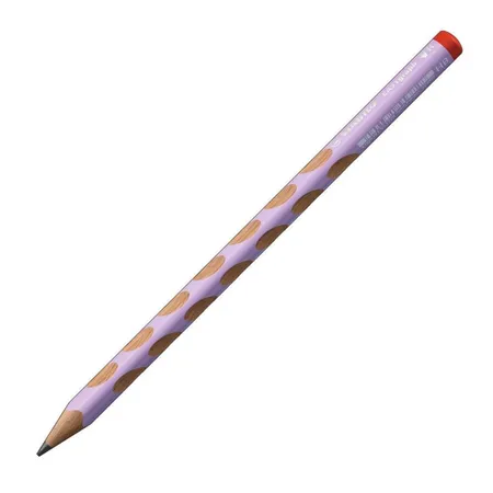 Ergonomischer Dreikant-Bleistift für Rechtshänder - STABILO EASYgraph in pastelllila - 2er Pack - Härtegrad HB