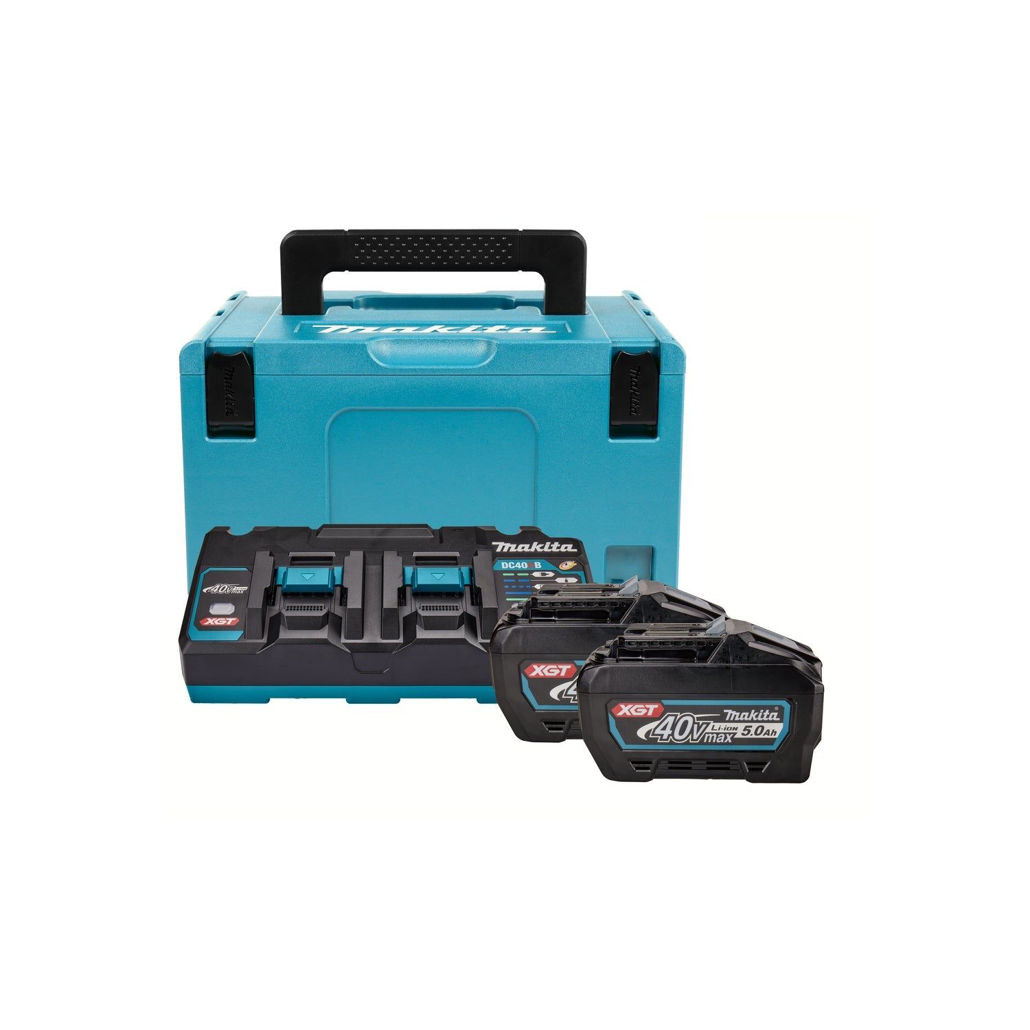 Makita Accu Starterset XGT DC40RB 2xBL4050F in Mbox - 191U13-9