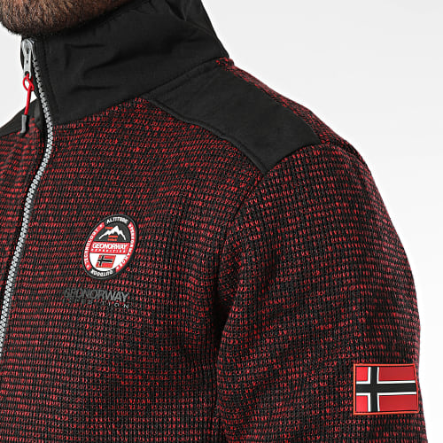 Veste Zippée Rouge Chiné