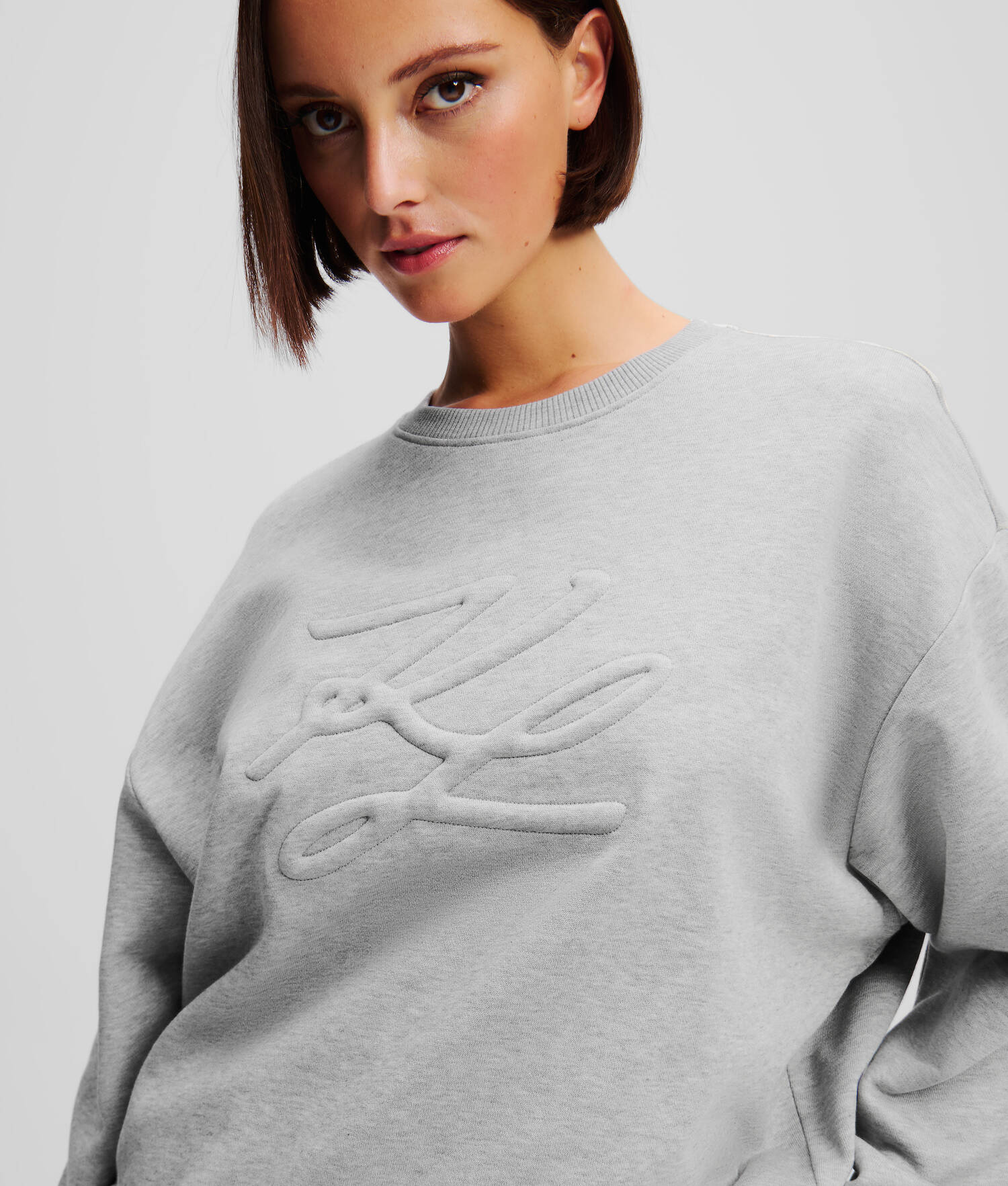 SWEAT-SHIRT KARL AUTOGRAPH - Gris Chiné Clair