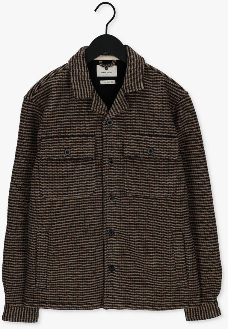 ANERKJENDT bruine anerkjendt jack akcuba dogtooth overshirt