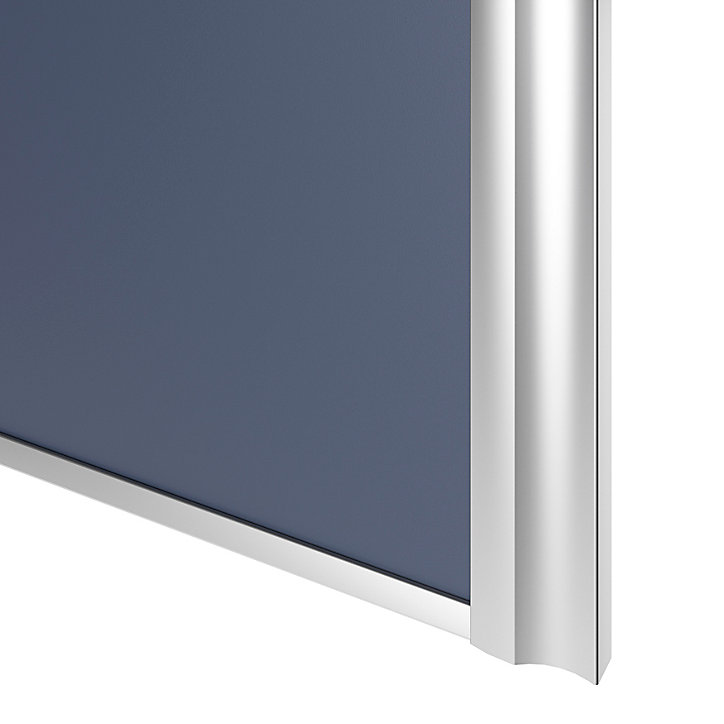 Porte de placard coulissante atelier bleu profil gris GoodHome Arius H. 248,5 x L. 91.2 cm + amortisseurs