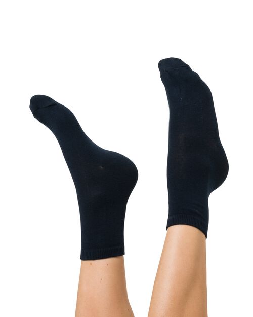 5 paires de chaussettes femme bleu foncé