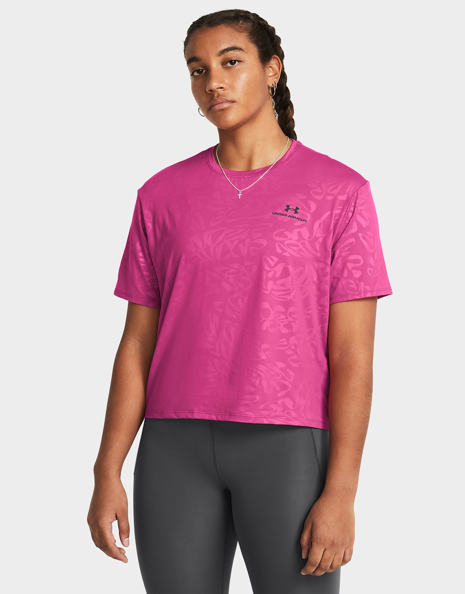 Under Armour Short-Sleeves Vanish Energy Emboss Crop SS
