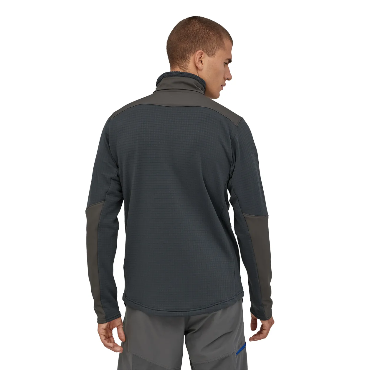 Patagonia M's L/S R1 Fitz Roy 1/4 Zip Black