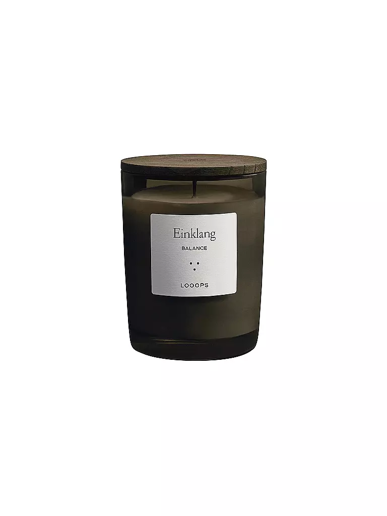 LOOOPS Duftkerze 250g  EINKLANG dunkelgrün