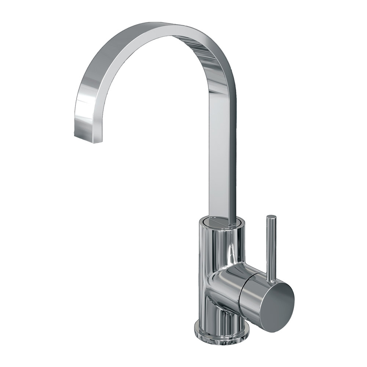 Brauer Chrome Edition ColdStart wastafelkraan hoog met draaibare platte uitloop model A chroom