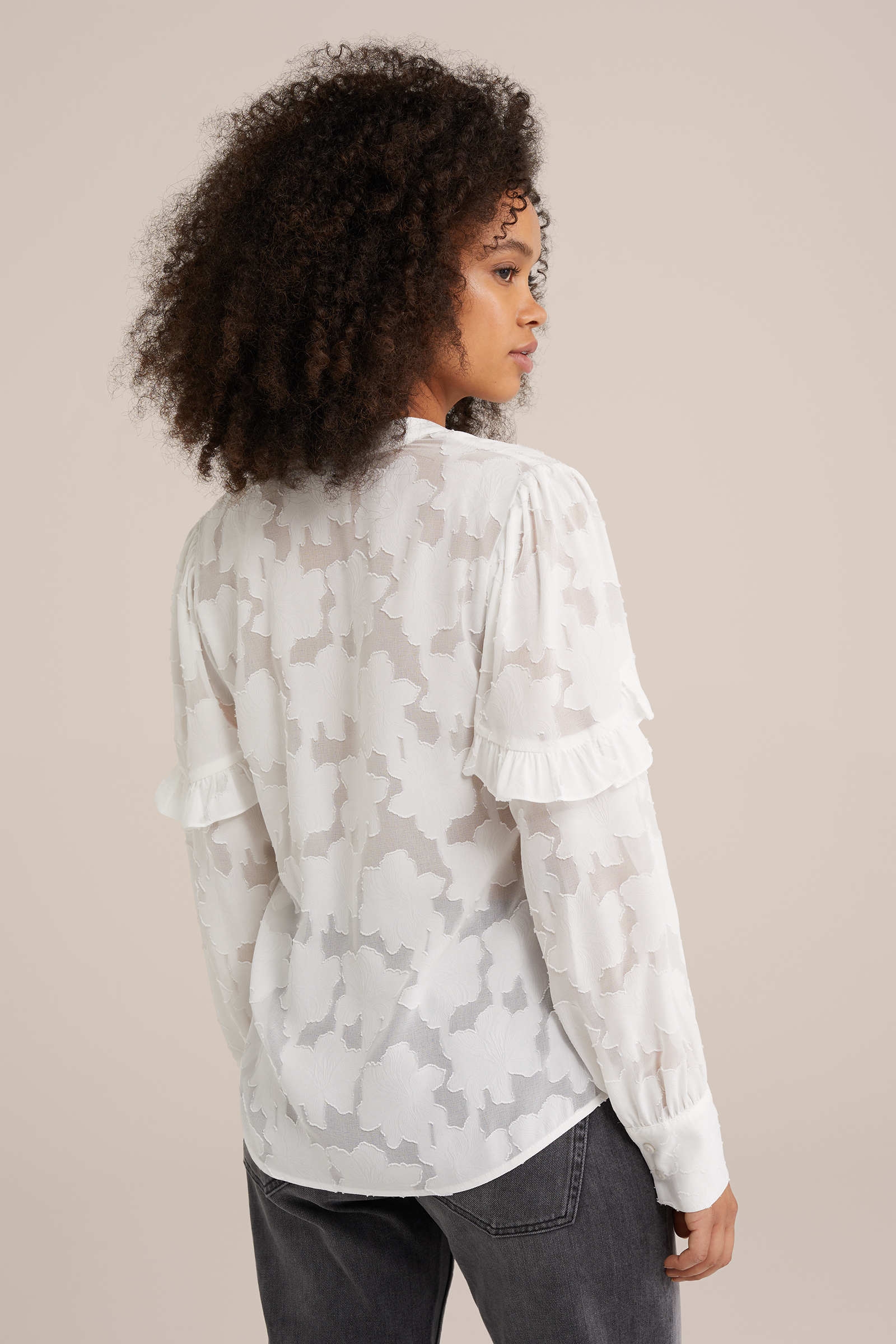 blouse met jacquard-dessin WE Fashion Wit