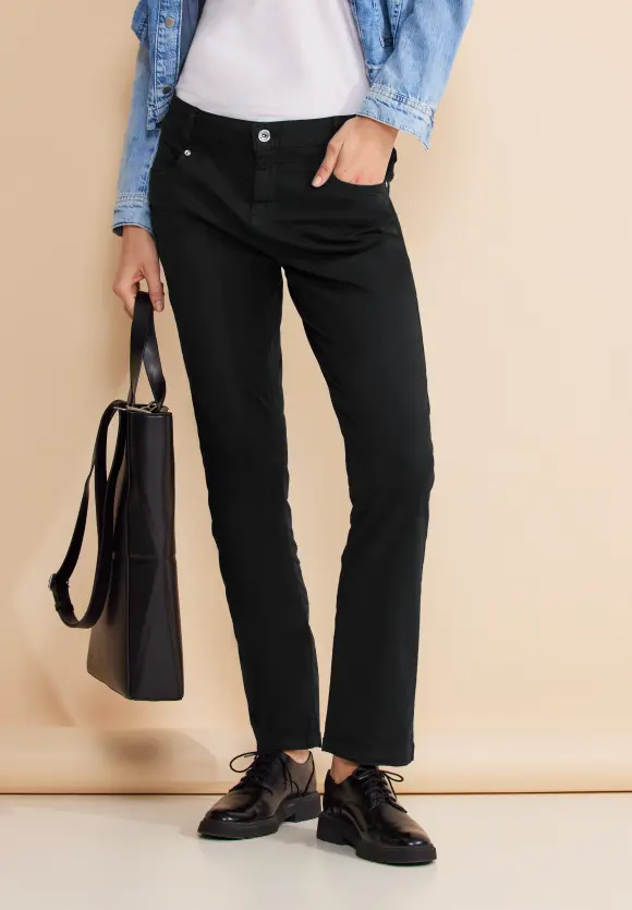Casual Fit Twill Hose - Black