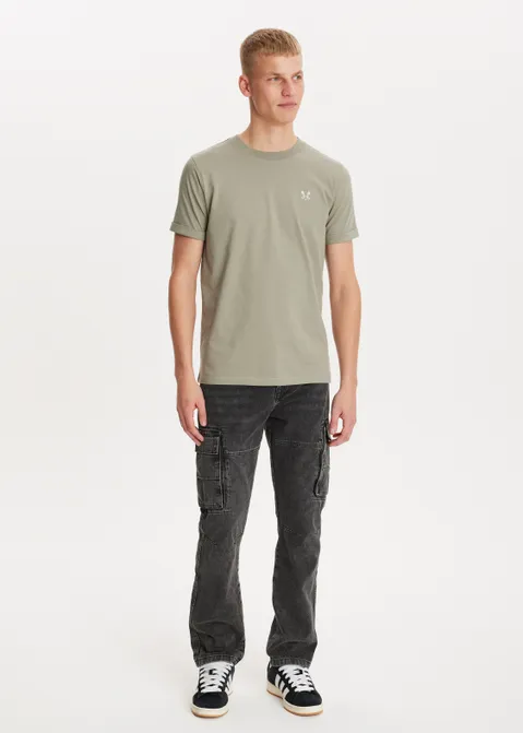 T-shirt met kruis logo groen (GRN.O.L)