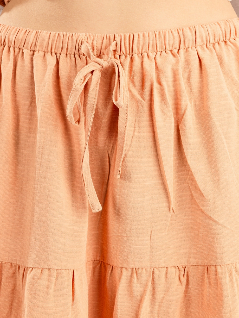 Rhythm Villa Tiered Skirt peach