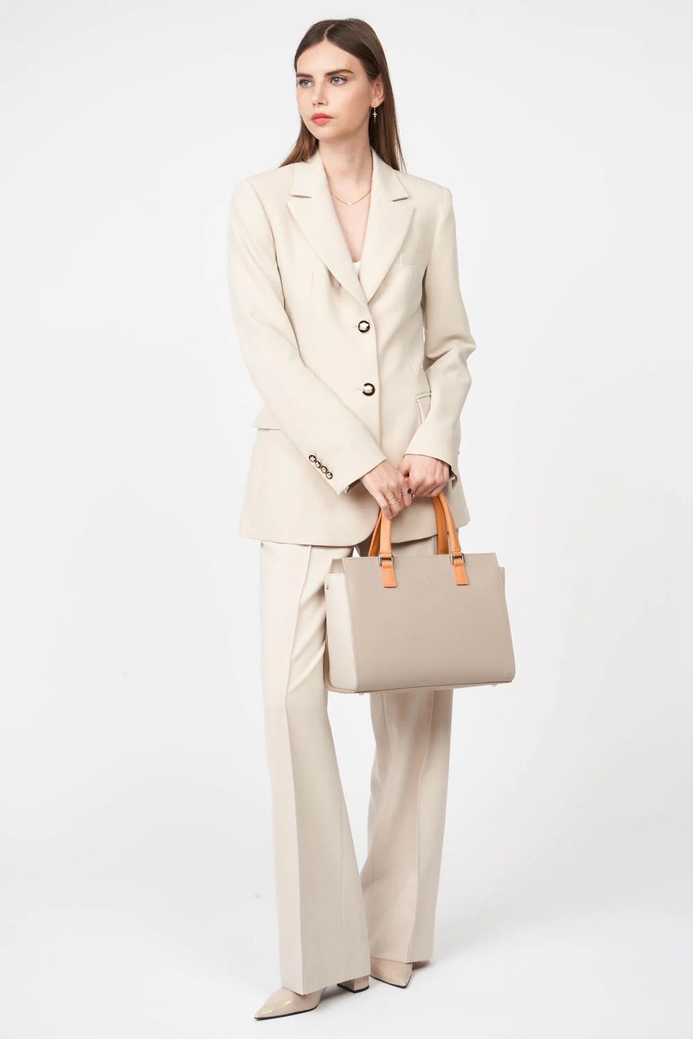 Smooth-Grand sac cabas main