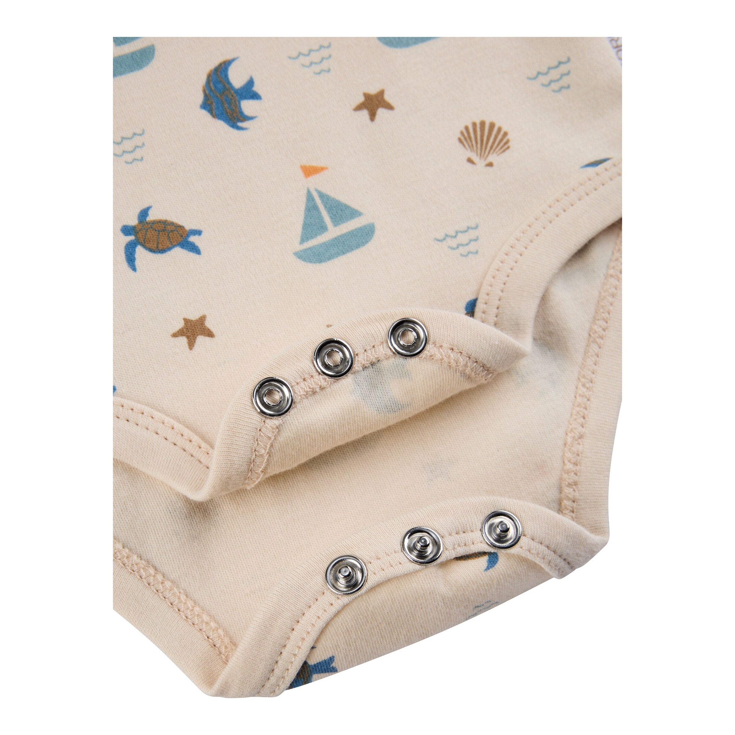 Bornino - Sea Life 2er-Pack Bodys kurzarm Maritim natur/blau