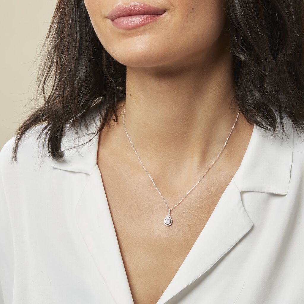 Collier Or Blanc Diamant