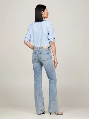 Calça jeans bootcut de cintura média