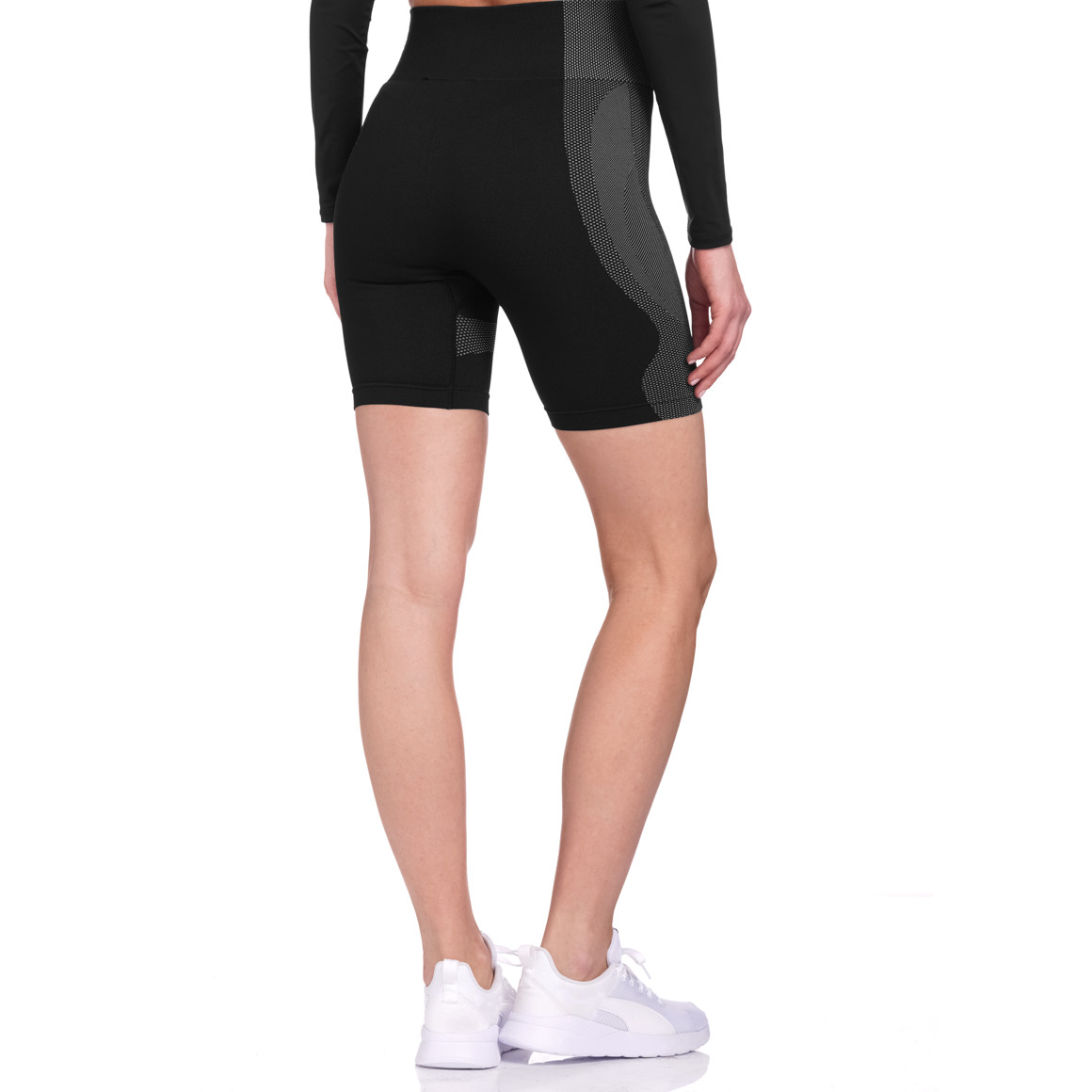 Gina Sports Damen Sport-Radler mit breitem Taillenbund schwarz