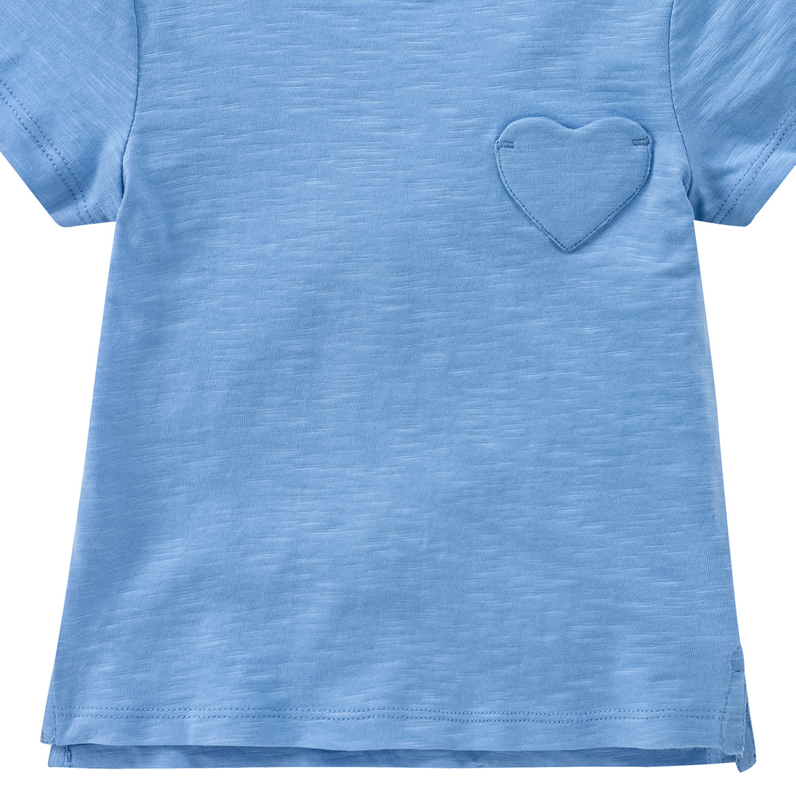 Topomini Baby T-Shirt mit Herz-Tasche hellblau