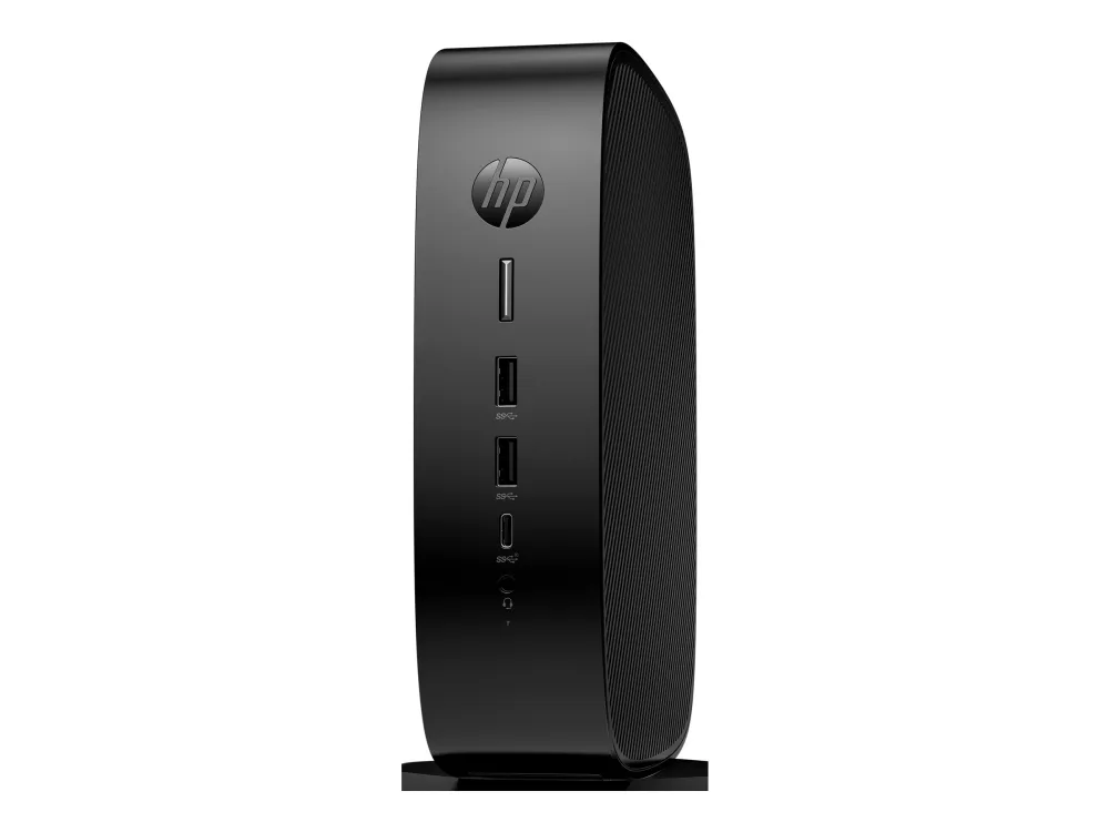 HP Elite t755 - Tynd klient - SFF 1 x Ryzen Embedded V2546 / op til 3.95 GHz - RAM 16 GB - SSD 256 GB - NVMe - Radeon Graphics - Gigabit Ethernet, Bluetooth 5.3, IEEE 802.11ax (Wi-Fi 6) - Win 10 IoT Enterprise - skærm: ingen - tastatur: tysk