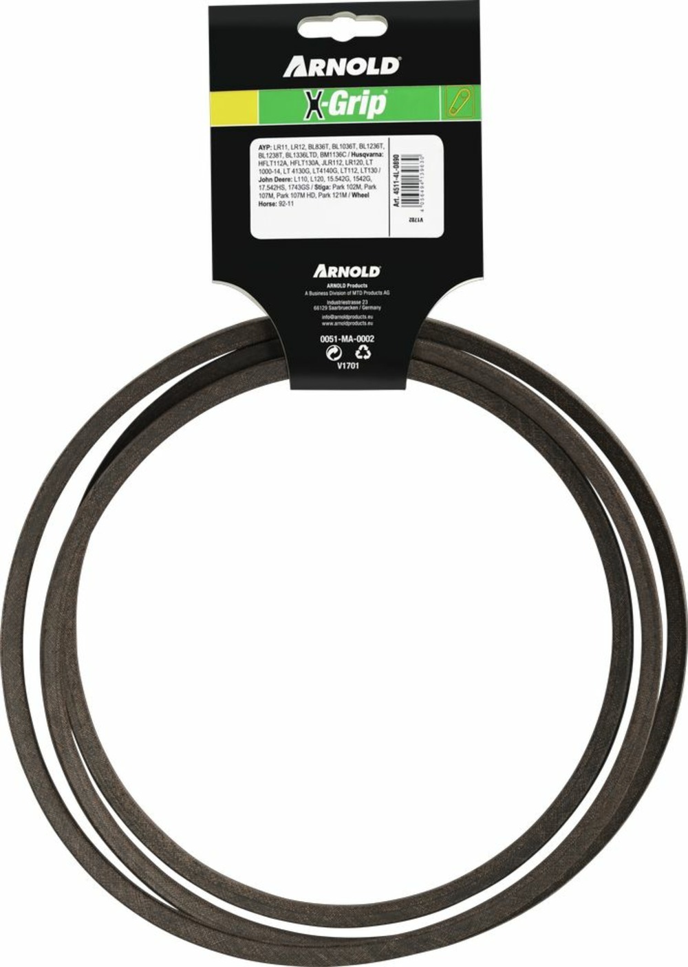 Courroie trapézoïdale x-grip v de type 4l890