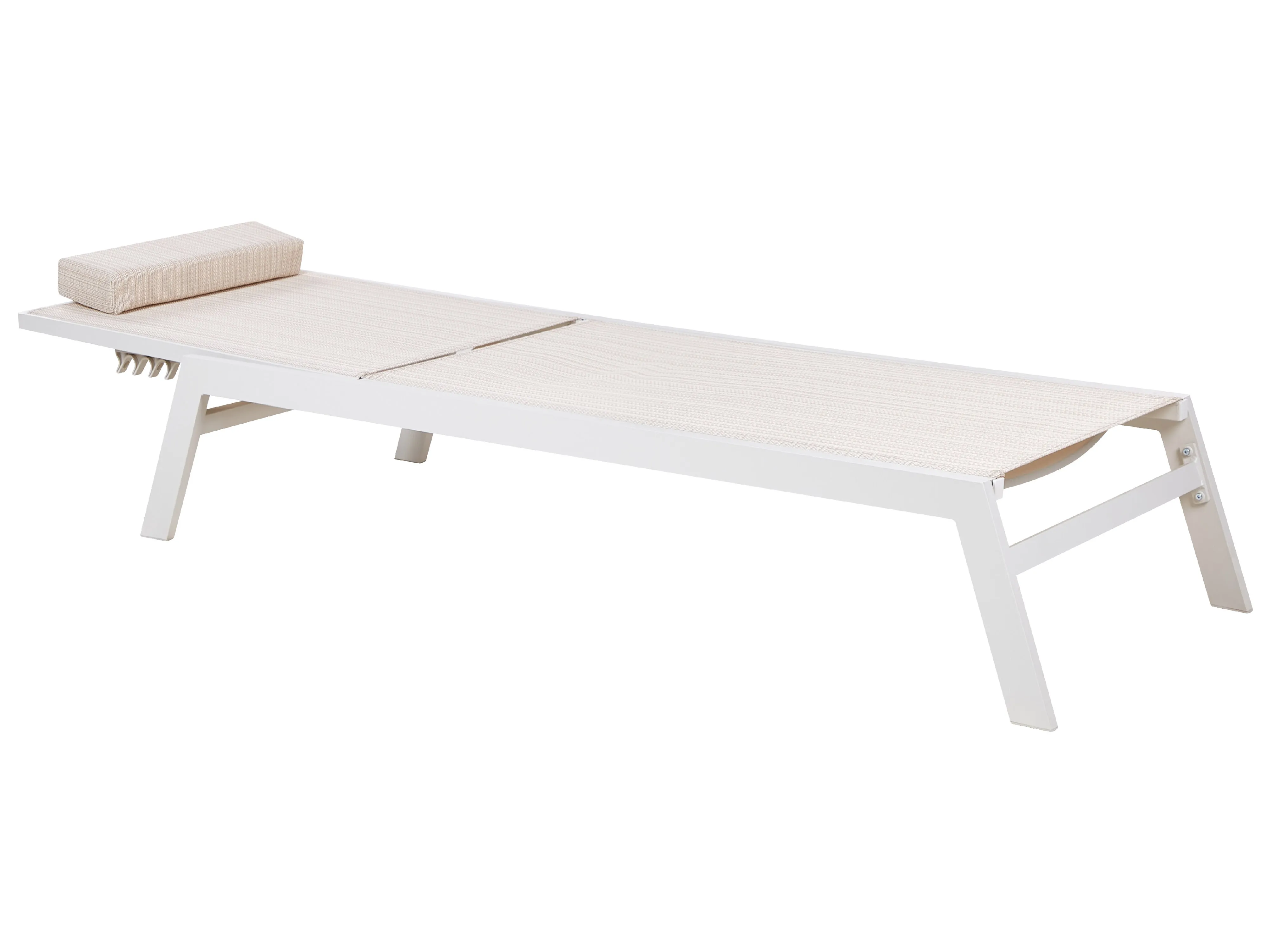 Ligstoel CATANIA achteroververstelbaar Metaal Beige
