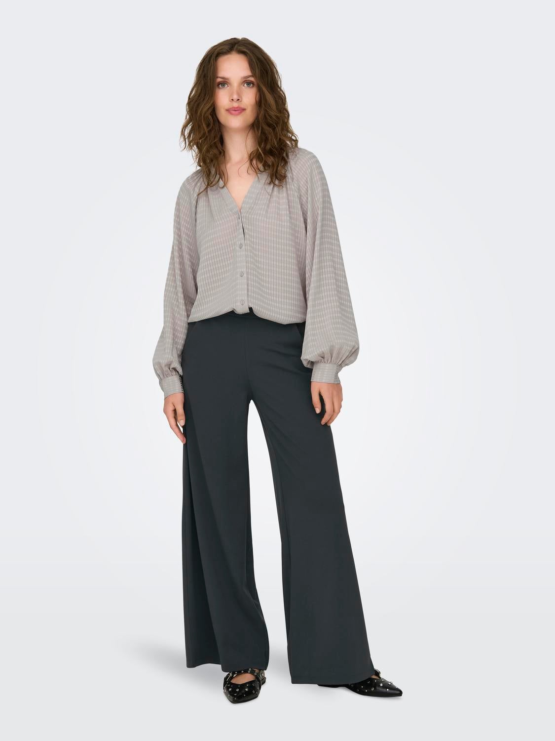 JDYTANJA Ausgestellt Hose mit weitem Beinschnitt Phantom