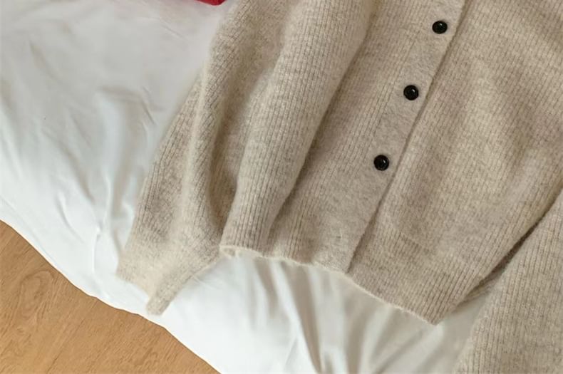 Honey River - Effen vest met opstaande kraag en knoopjes
