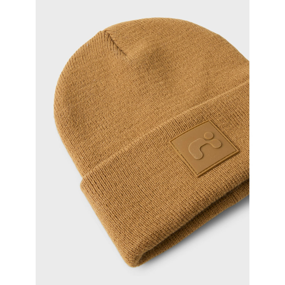 Køb Name It Brown Sugar Malik Strik Beanie Badge